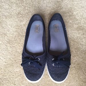 Navy slip on keds